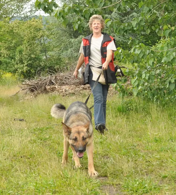 Dog and handler work during RVSC club training in June 2011 — photo 06