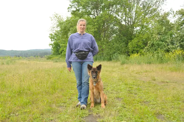 Dog and handler work during RVSC club training in June 2011 — photo 22