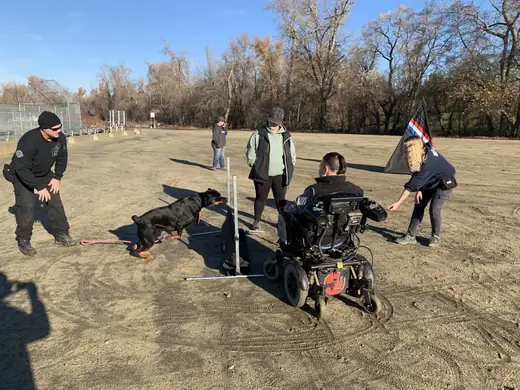 RVSC club members and working dogs gathered during training on December 5, 2018 — photo 02