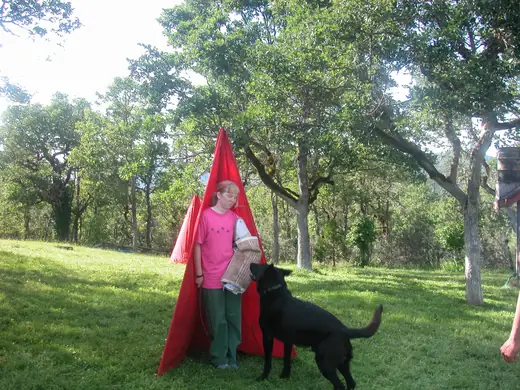 German Shepherd and handler practicing obedience and control during RVSC club training in January 2008 — photo 04