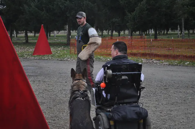 Working dog and handler during the John Riboni Schutzhund seminar in 2011 — photo 50