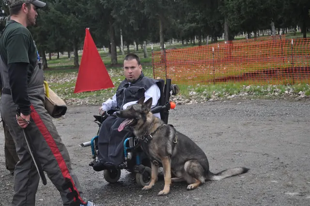 Working dog and handler during the John Riboni Schutzhund seminar in 2011 — photo 54