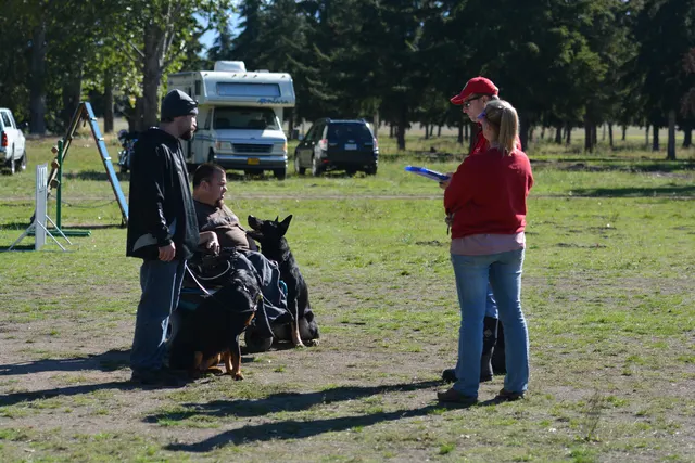 October 5–6, 2013 RVSC Affiliation Trial on October 5–6, 2013 — a working dog and handler performing a formal trial field exercise — photo 41
