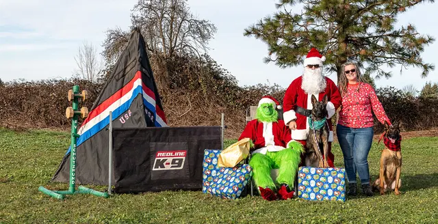 RVSC Christmas Party — December 23, 2023 — club members, working dogs, Santa, the Grinch and festive field activities — photo 013