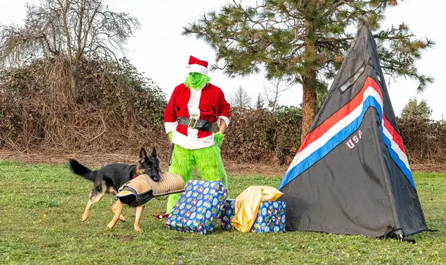 RVSC Christmas Party — December 23, 2023 — club members, working dogs, Santa, the Grinch and festive field activities — photo 041