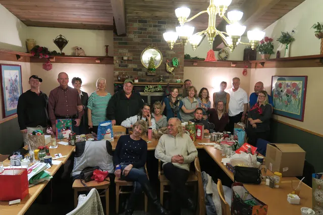 2016 Club Christmas Party on December 17, 2016 — club members gathered together for the final Christmas party group photograph — photo 19