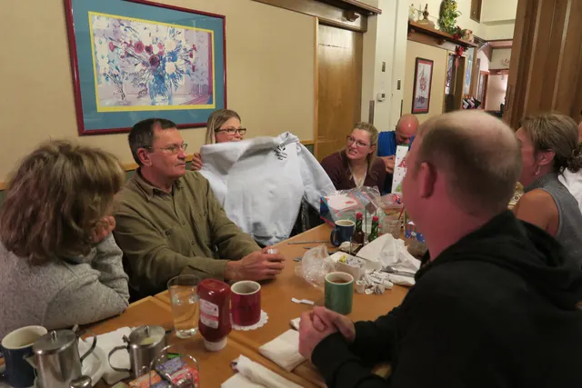 2016 Club Christmas Party on December 17, 2016 — members talking together during the Christmas dinner — photo 11