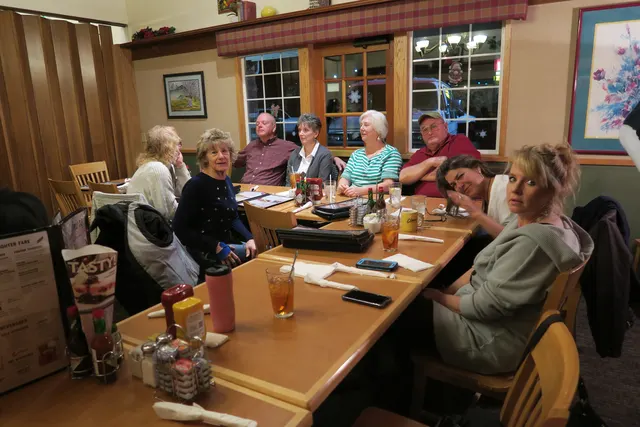 2016 Club Christmas Party on December 17, 2016 — RVSC members visiting during the Christmas dinner — photo 02