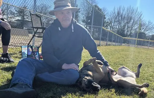 Jason Lake with a working dog during Rogue Valley Schutzhund Club training — photo 03