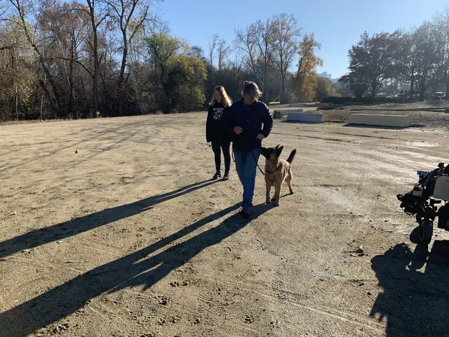 December 5, 2020 Club Training — a handler walking with a working dog during obedience training — photo 03