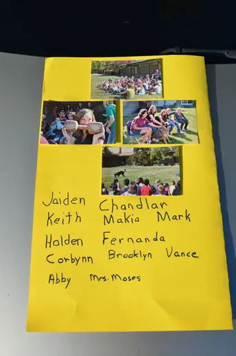 Kindergarten thank-you poster created after the 2012 Rogue Valley Schutzhund Club school demonstration — photo 04