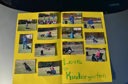 Kindergarten thank-you poster created after the 2012 Rogue Valley Schutzhund Club school demonstration — photo 06