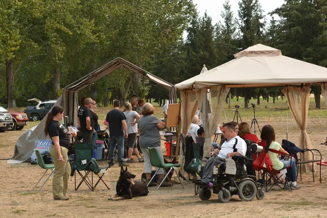 September 13, 2014 RVSC Schutzhund Trial — participants and club members during trial recognition and awards — photo 15