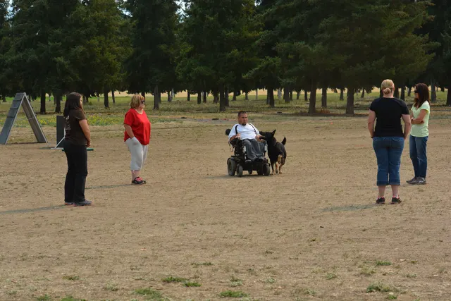September 13, 2014 RVSC Schutzhund Trial — a working dog completing a scored field exercise — photo 17