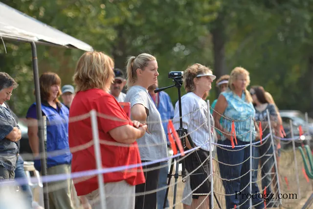 September 13, 2014 RVSC Schutzhund Trial — a dog-and-handler team performing a formal obedience exercise — photo 11